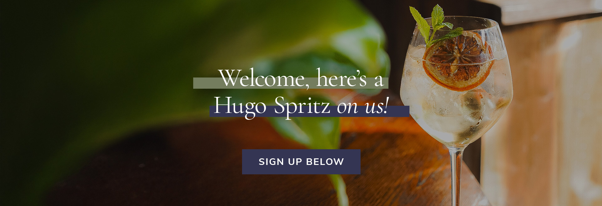 Sign up to the newsletter at The George of Harpenden