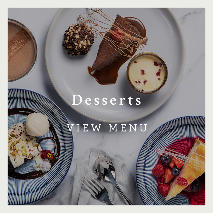 Desserts Menu at the George of Harpenden